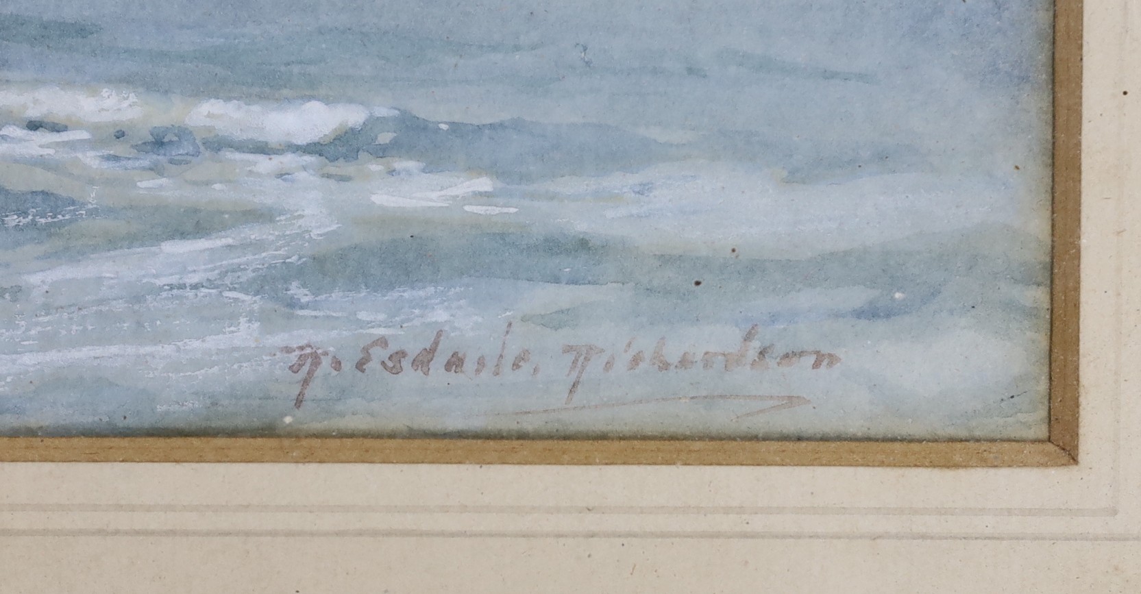 R.Esdaile Richardson, watercolour, Fishing boats off the Sussex coast, signed, 25 x 37cm